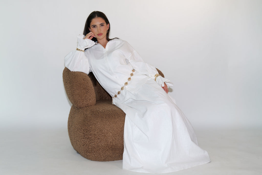 High Waisted Linen Maxi Skirt