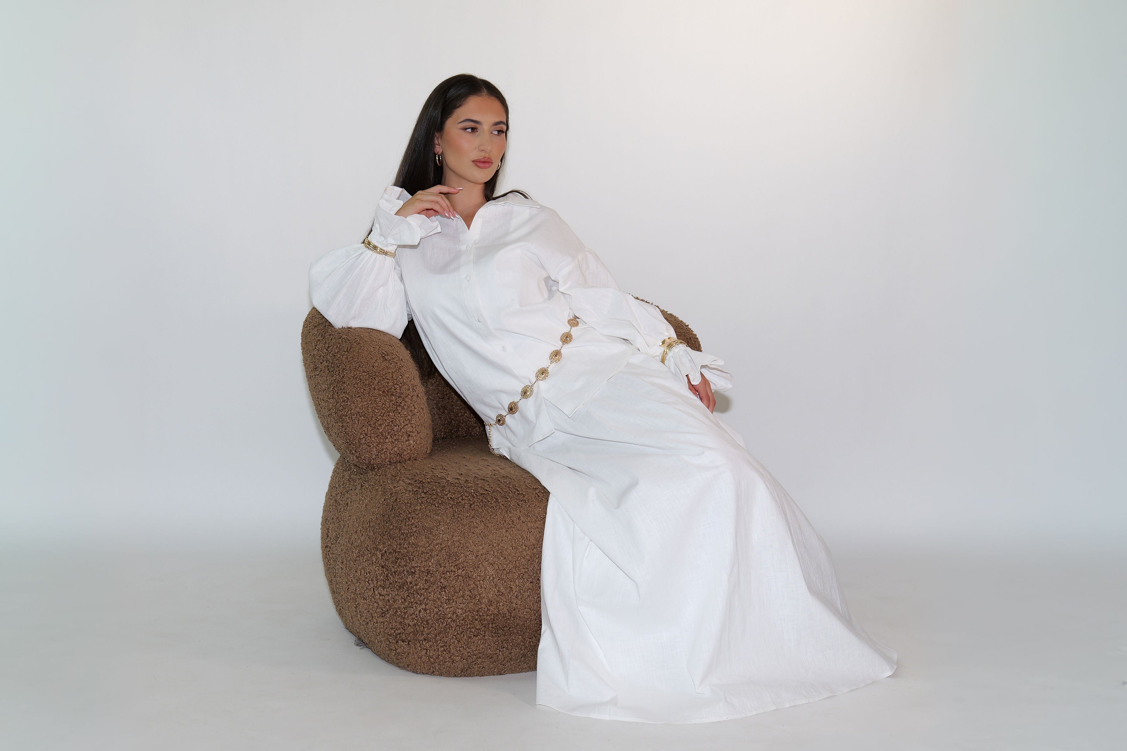 Belle Sleeve Linen Blouse